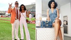 IN PHOTOS: Steve Sarkisian's wife Loreal shows off all-denim game day outfit inspo for Texas vs. LA Monroe clash