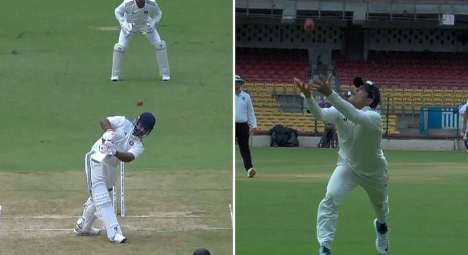 [Watch] Shubman Gill takes stunning catch to dismiss Rishabh Pant for just 7 in 2024 Duleep Trophy