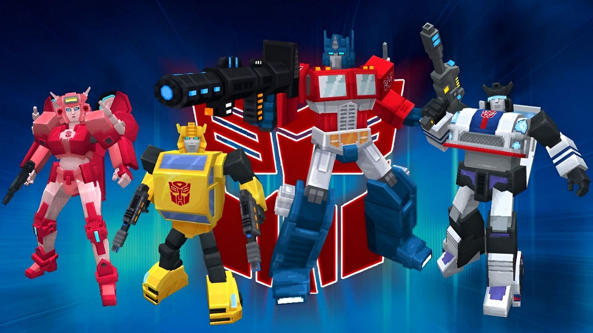 Wield the power of the Autobots in the Minecraft x Transformers DLC (Image via Mojang/Hasbro)