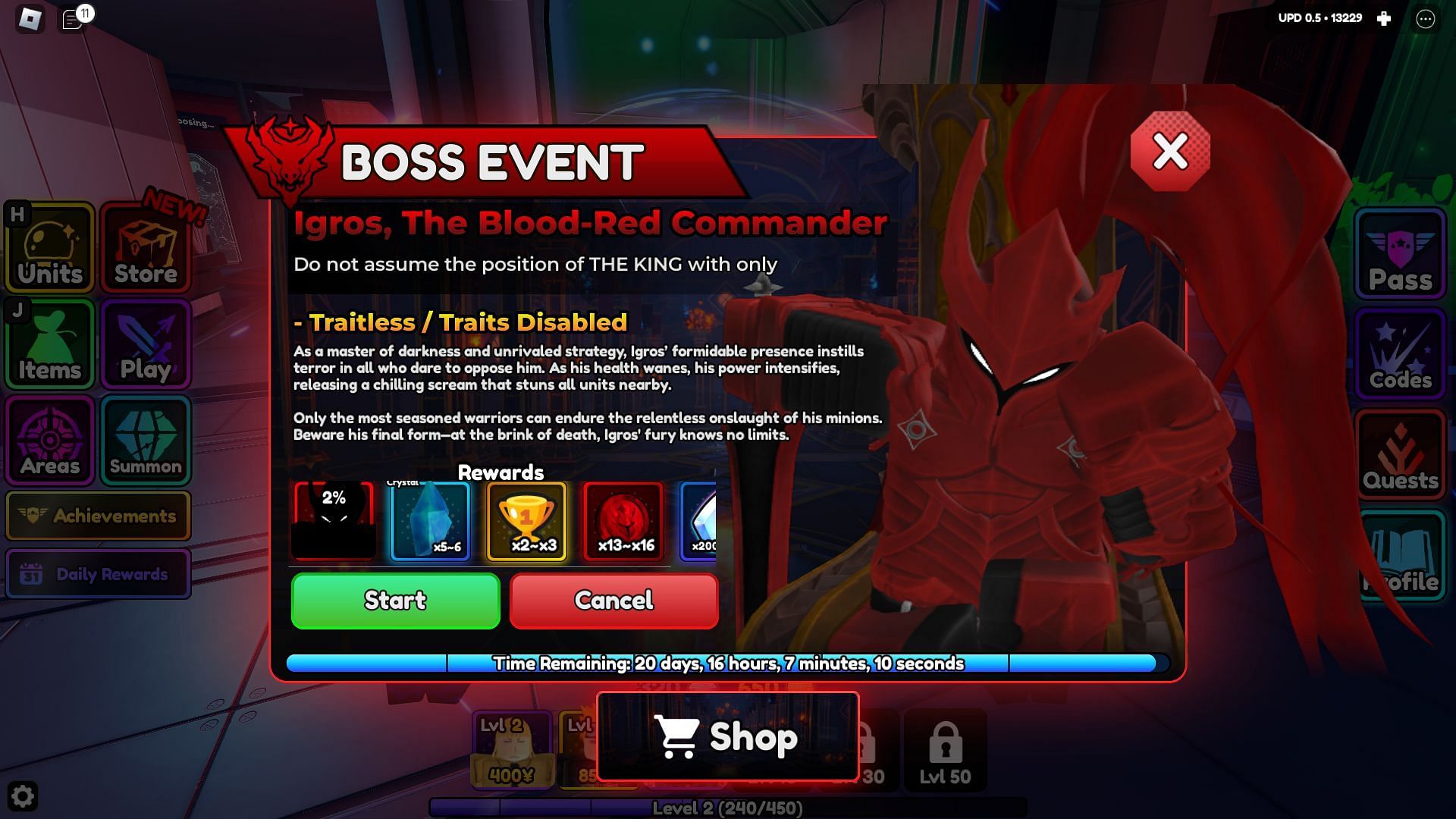 There is a new boss event in Anime Vanguards (Image via Roblox)