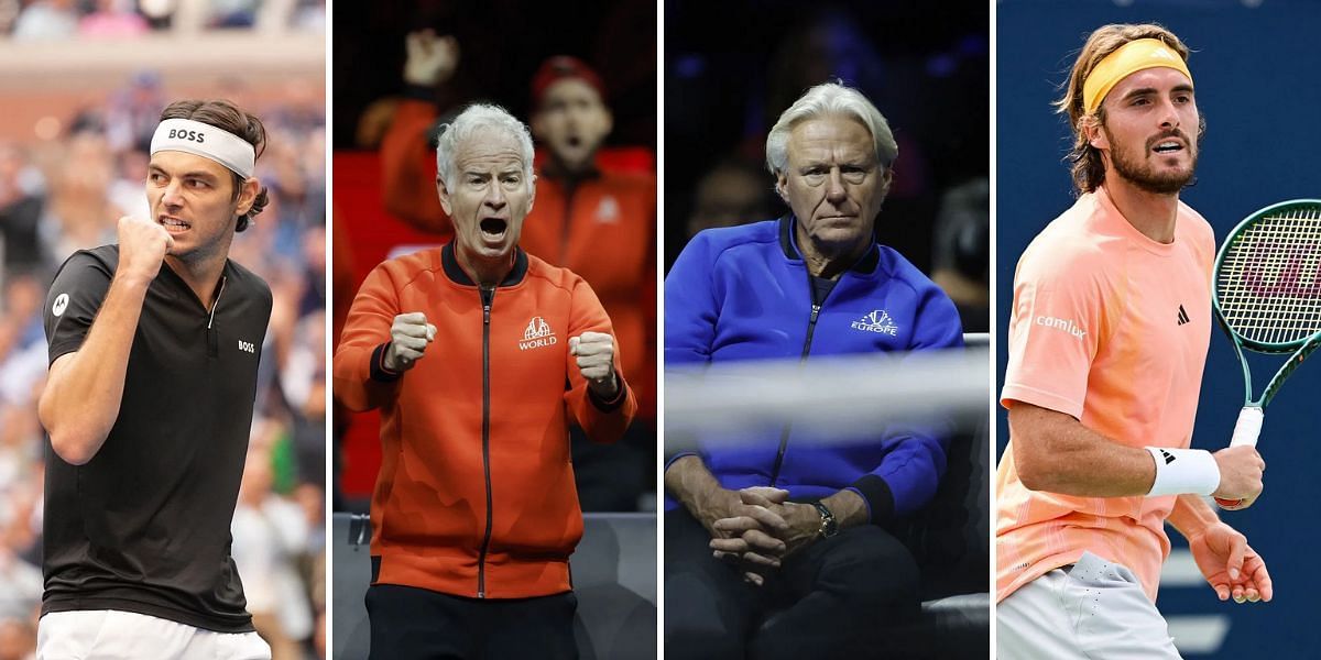 Laver cup captains and players collage. Source: Getty