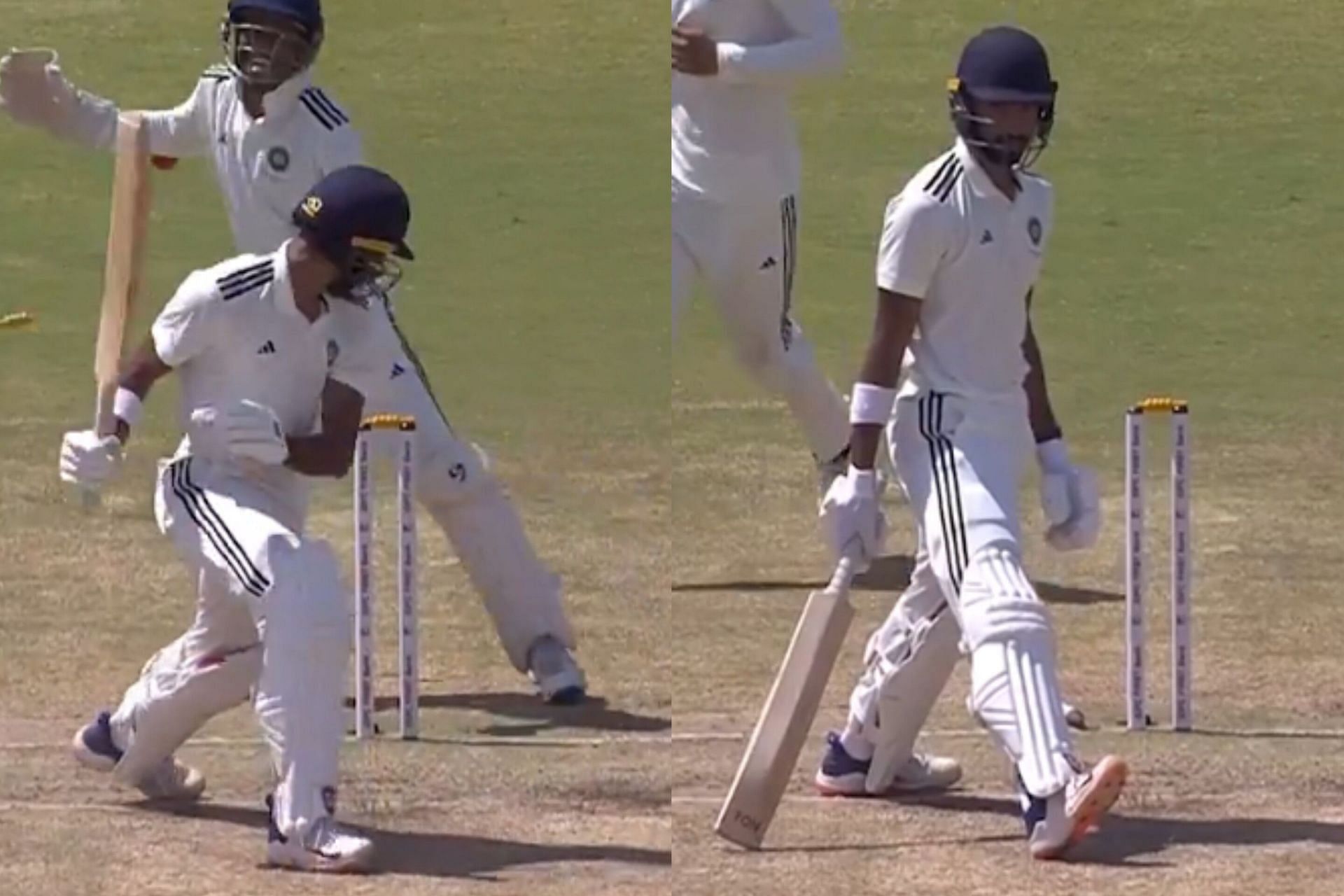  Shams Mulani cleans up Devdutt Padikkal with a ripper for 1 (Image via X/@BCCIdomestic)