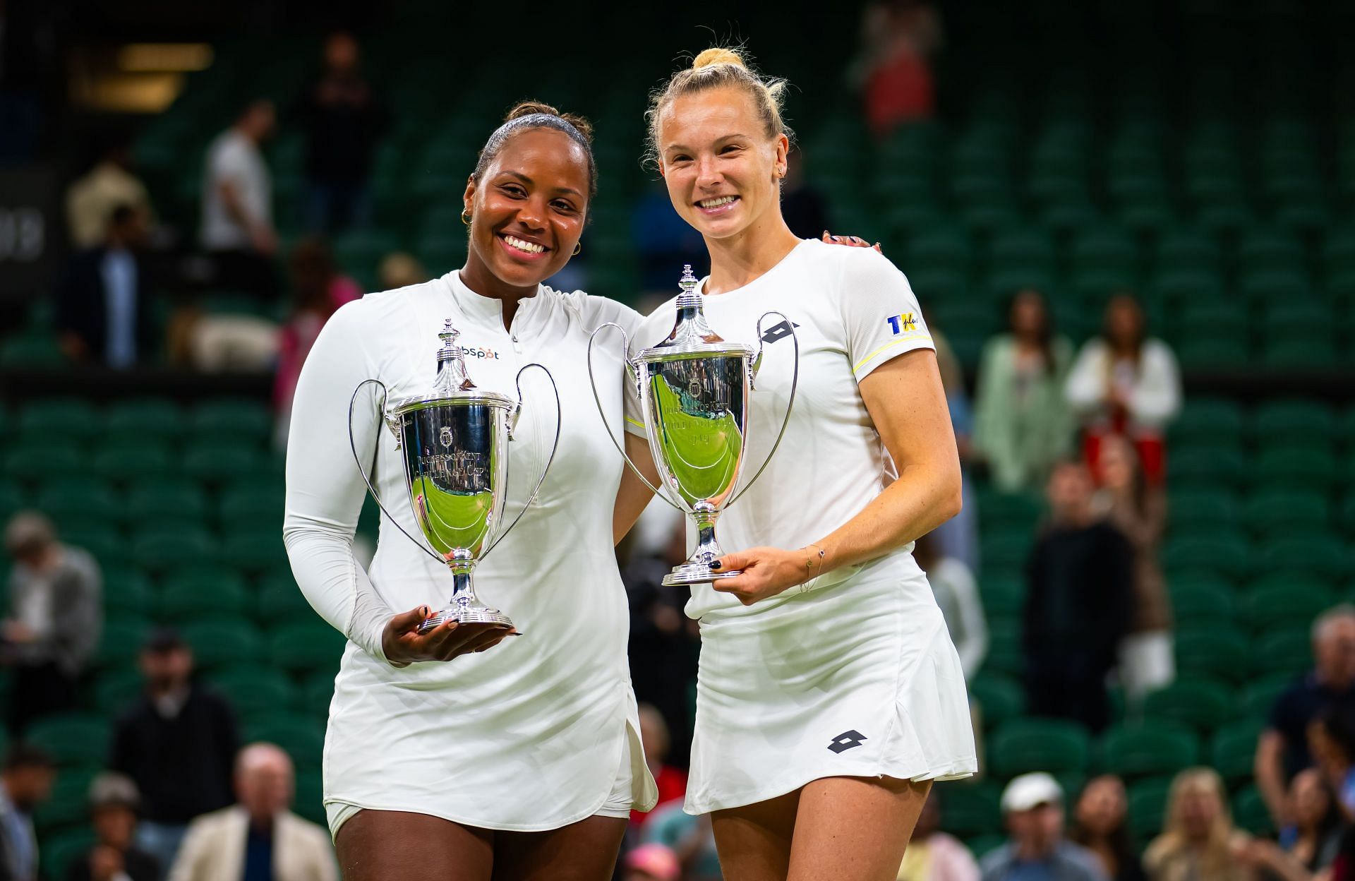 Taylor Townsend and Katerina Siniakova at Wimbledon 2024. (Photo: Getty)