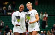 Taylor Townsend and Katerina Siniakova at Wimbledon 2024. (Photo: Getty)