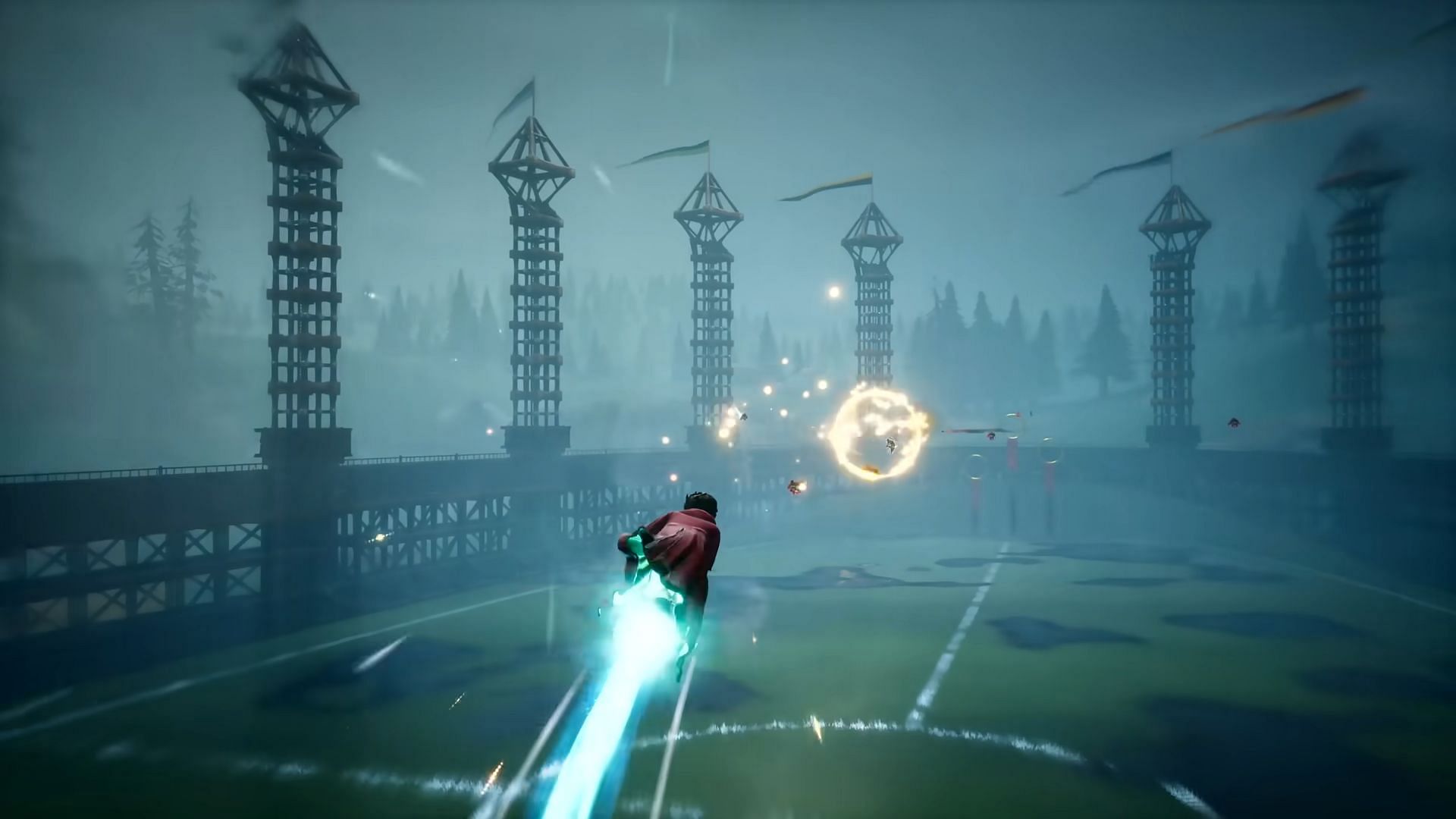 Learning the movement techniques in Quidditch (Image via Warner Bros. Games)