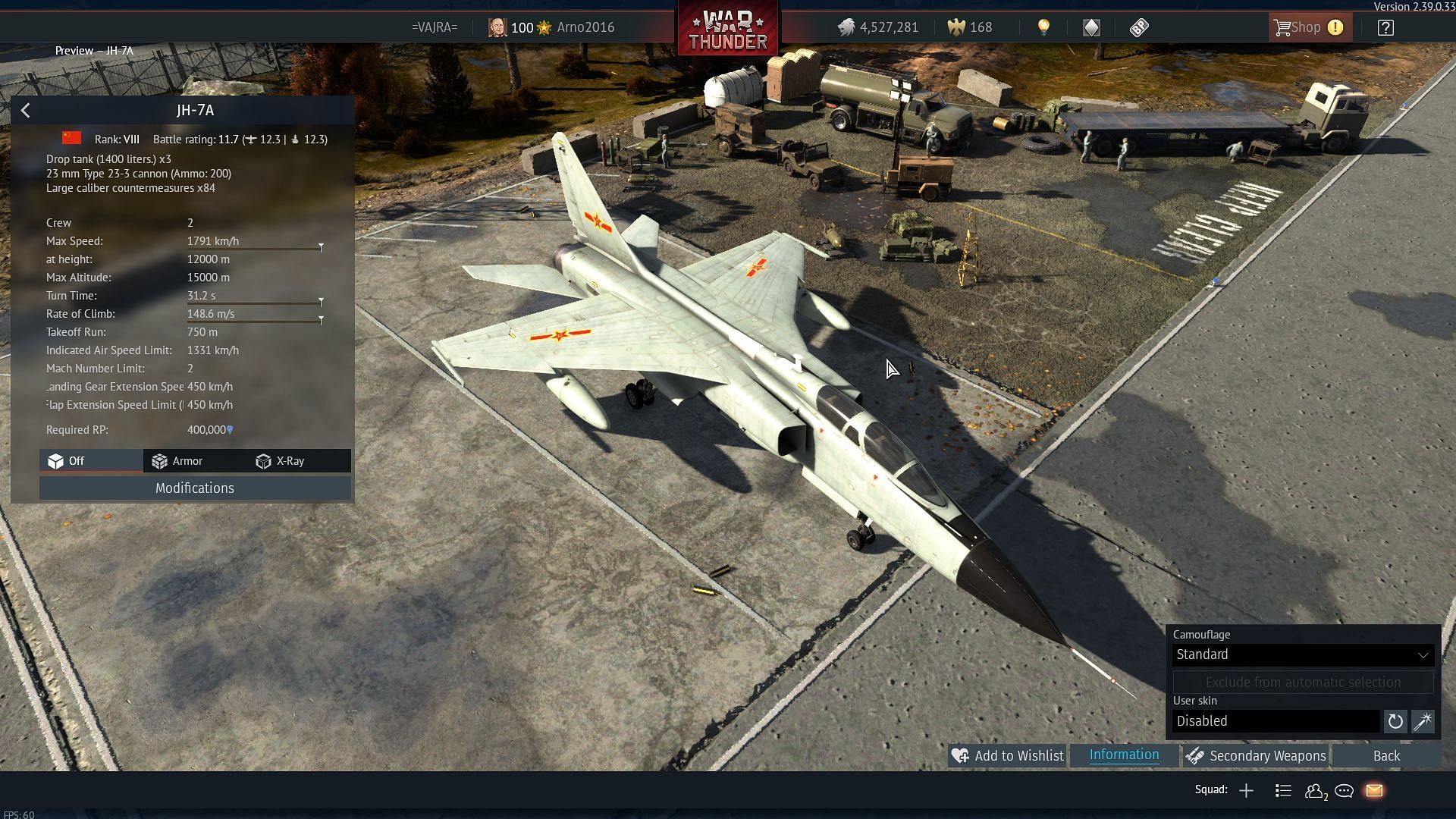 The primary role of the JH-7A is ground strike (Image via Gaijin Entertainment)