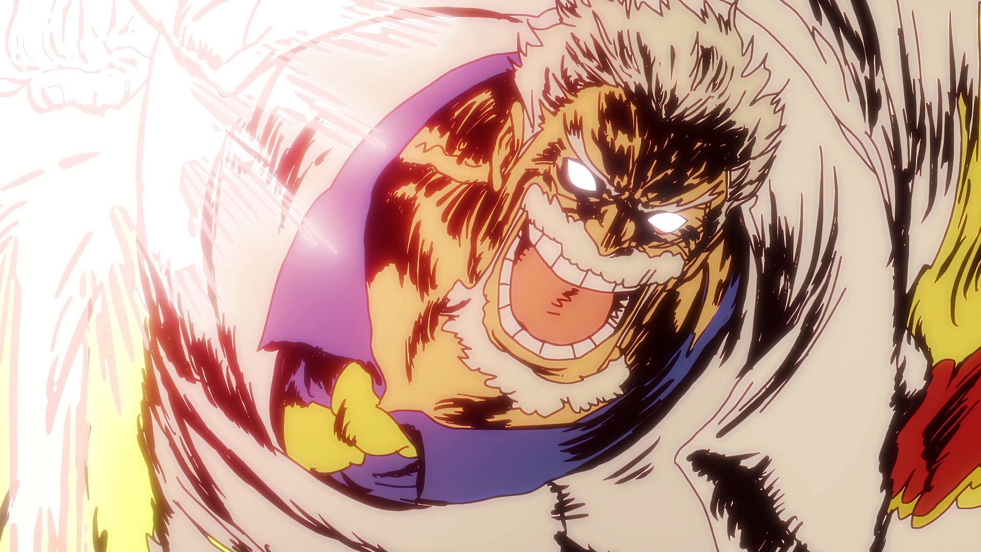 Garp displays his immense strength (Image via Toei Animation)