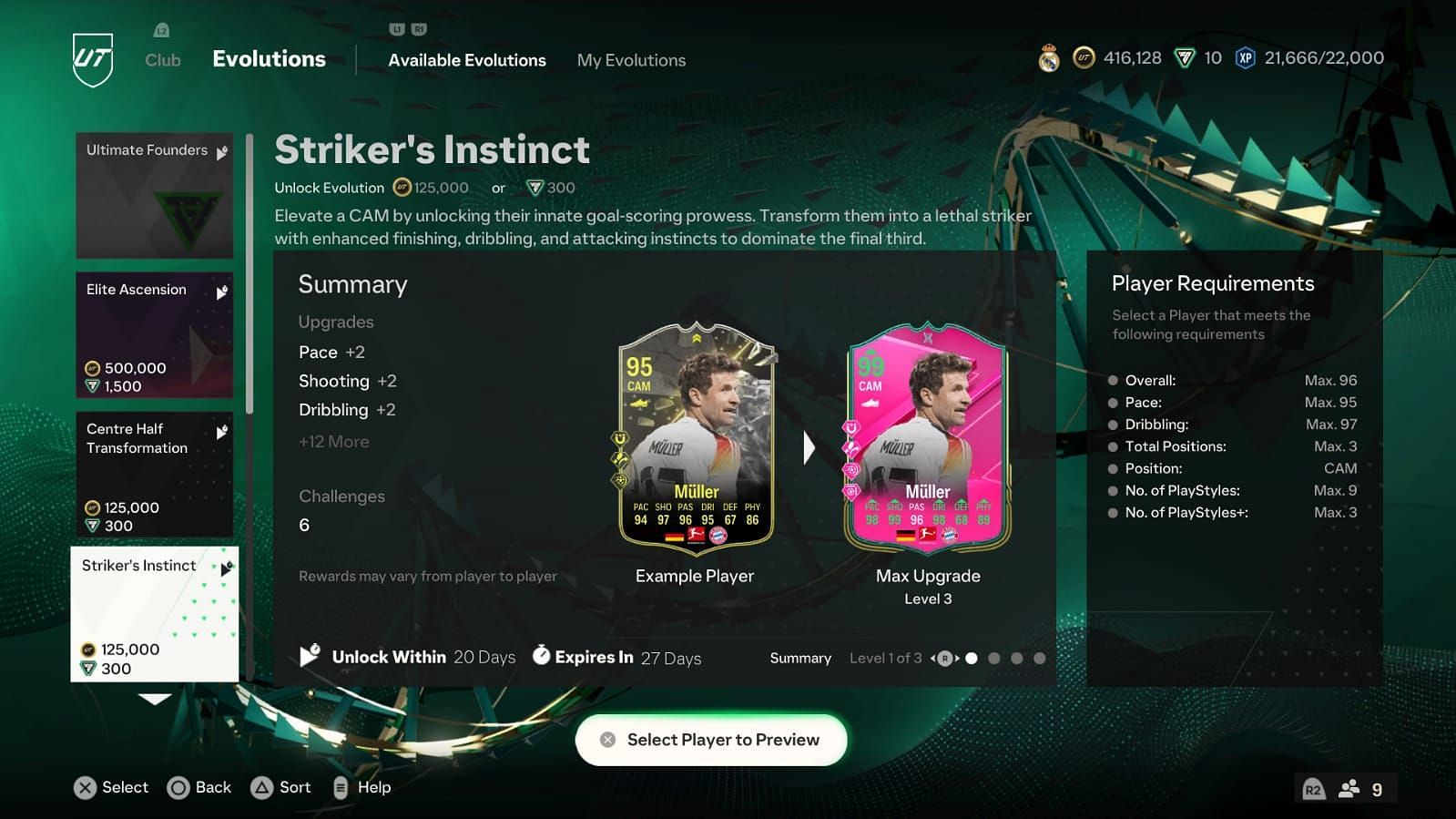 Muller can be upgraded (Image via EA Sports)