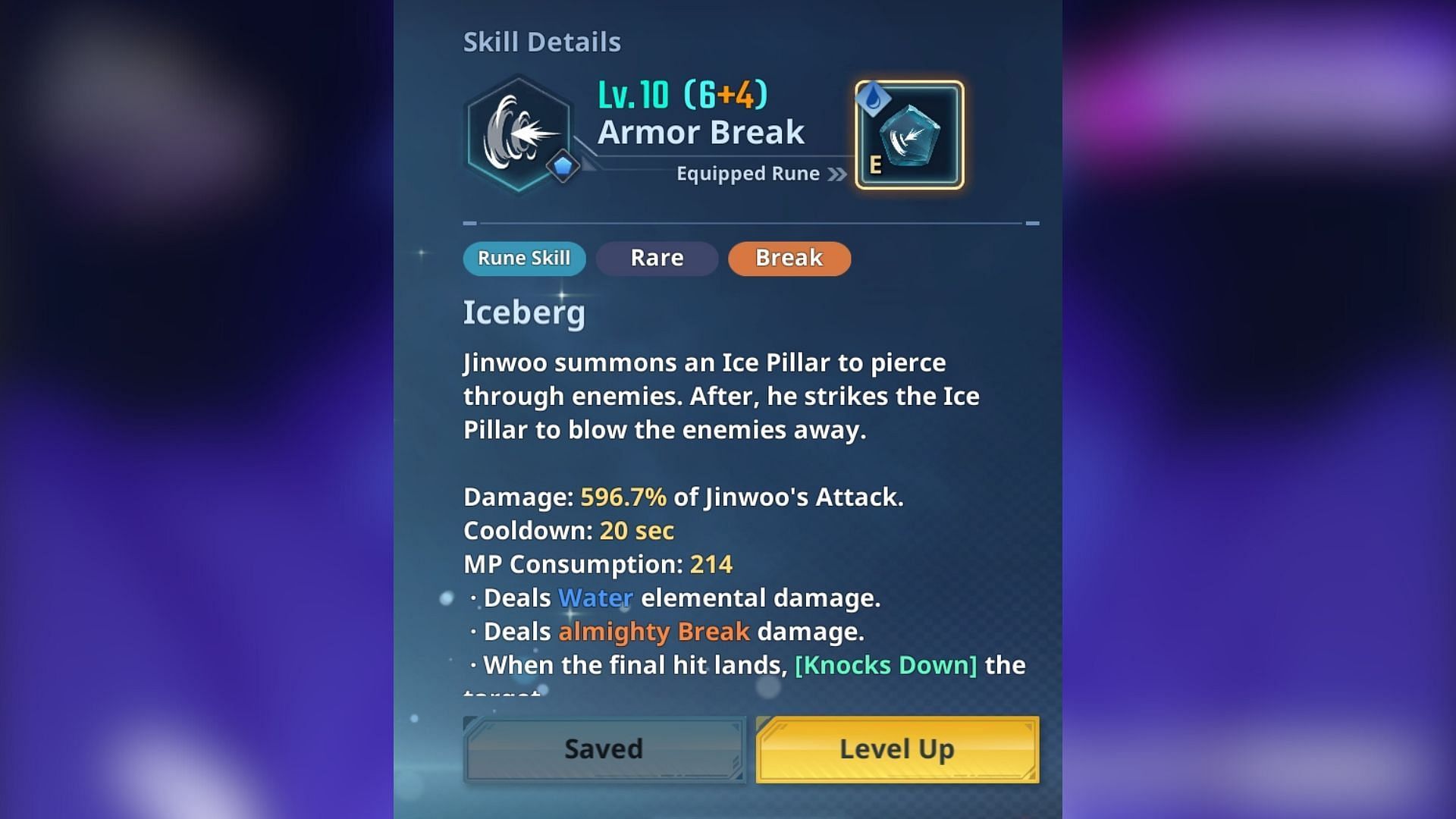 Armor Break with Iceberg. (Image via Netmarble)