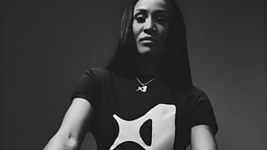 PIC: A'ja Wilson gives fans first look at signature 'white on white' Nike tee with her logo ahead of Aces playoffs game