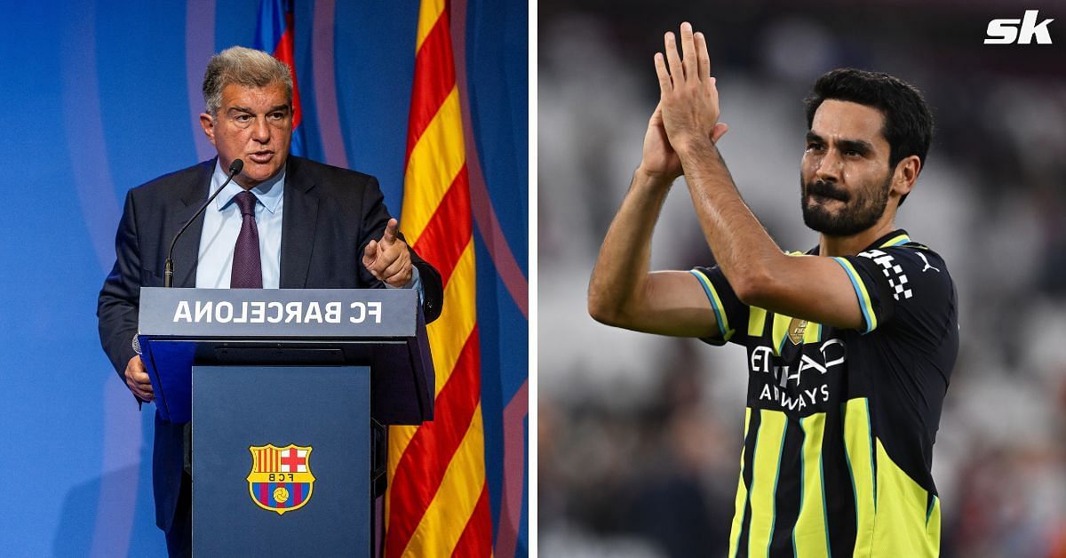 Joan Laporta (left) and Gundogan