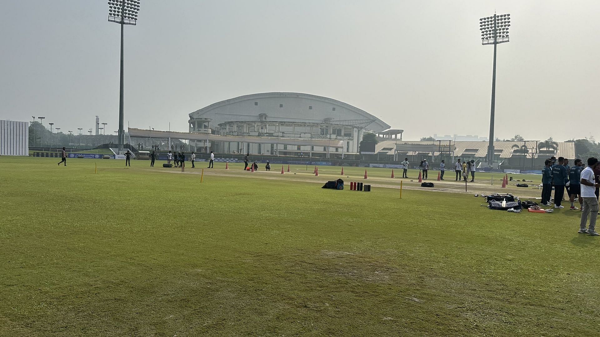 [Watch] Groundsmen dig up patch of wet outfield in Noida as NZ vs AFG 2024 Test remains on hold