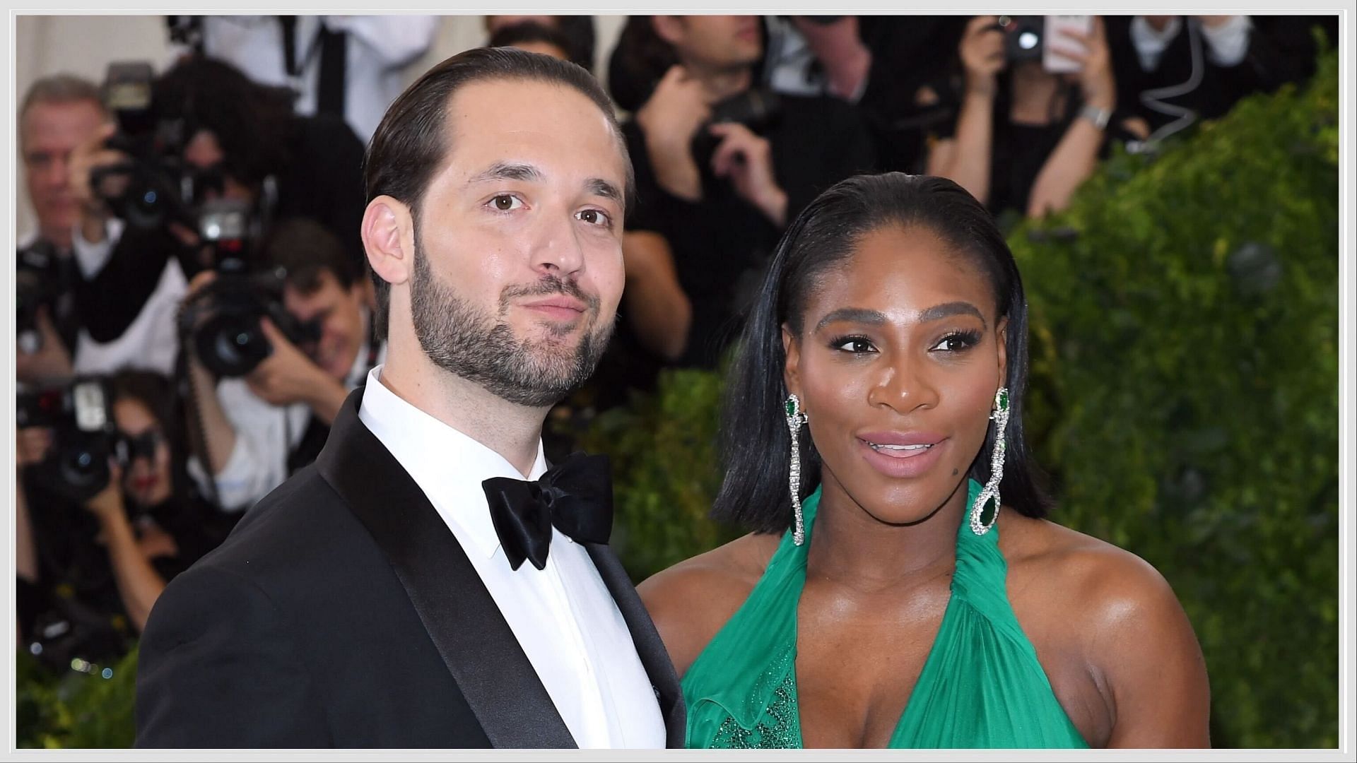 Serena Williams(right) with husband Alexis Ohanian(left). Image: Getty