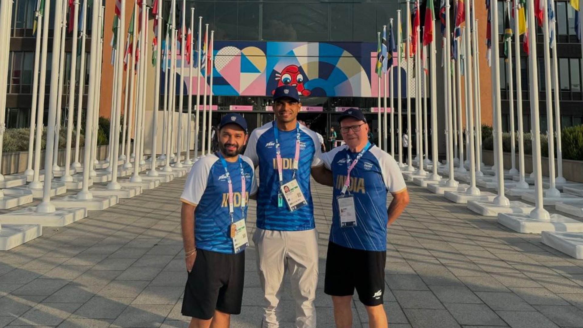 Neeraj Chopra with coach Klaus Bartonietz (Image by Neeraj Chopra/ Instagram) 