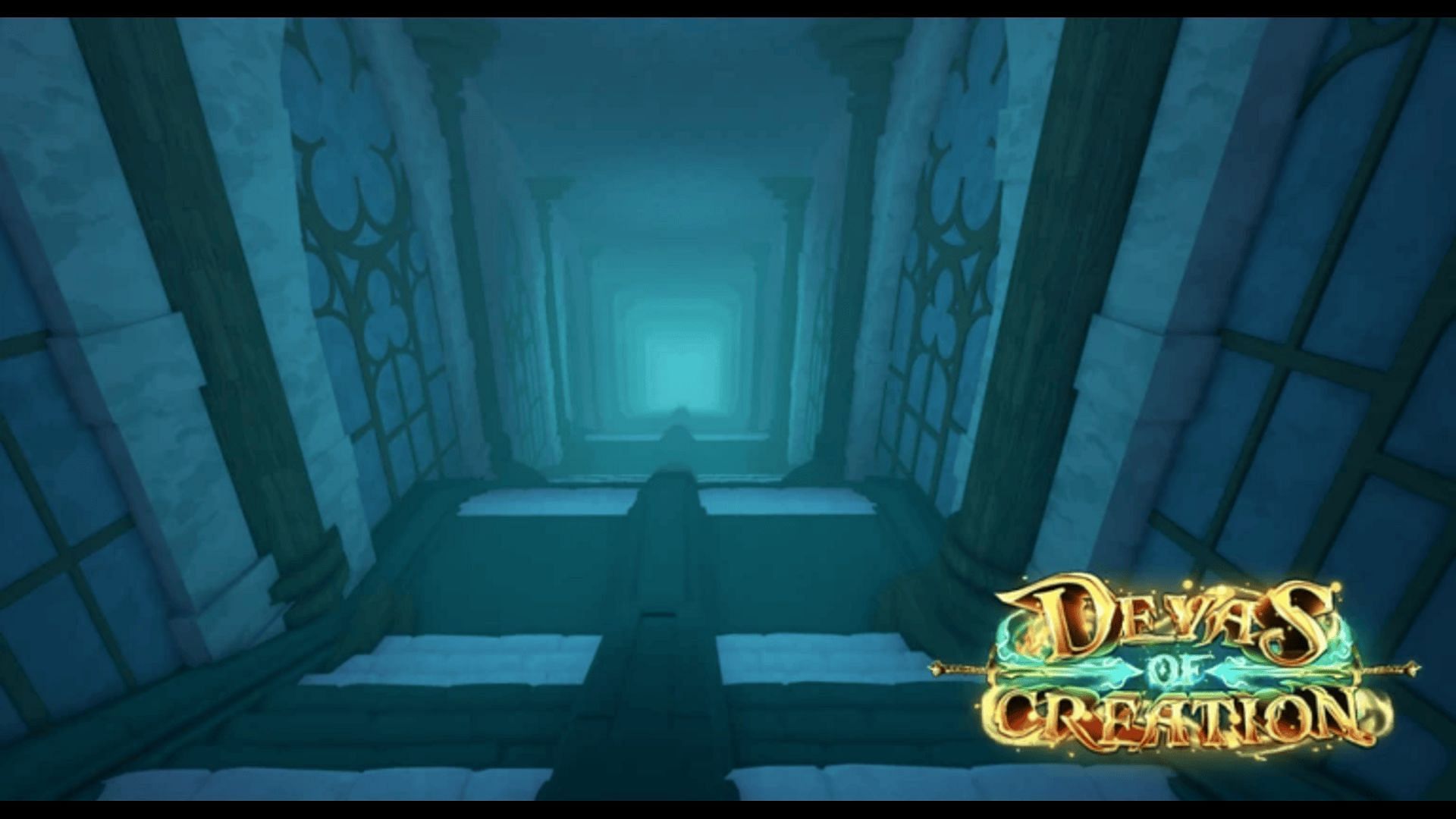 A mysterious hallway in Devas of Creation (Image via Roblox)