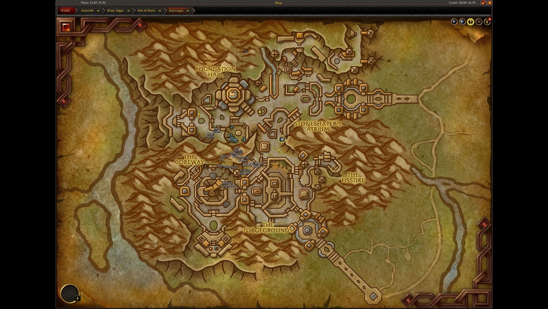 Just head to where the player cursor is on the map (Image via Blizzard Entertainment)