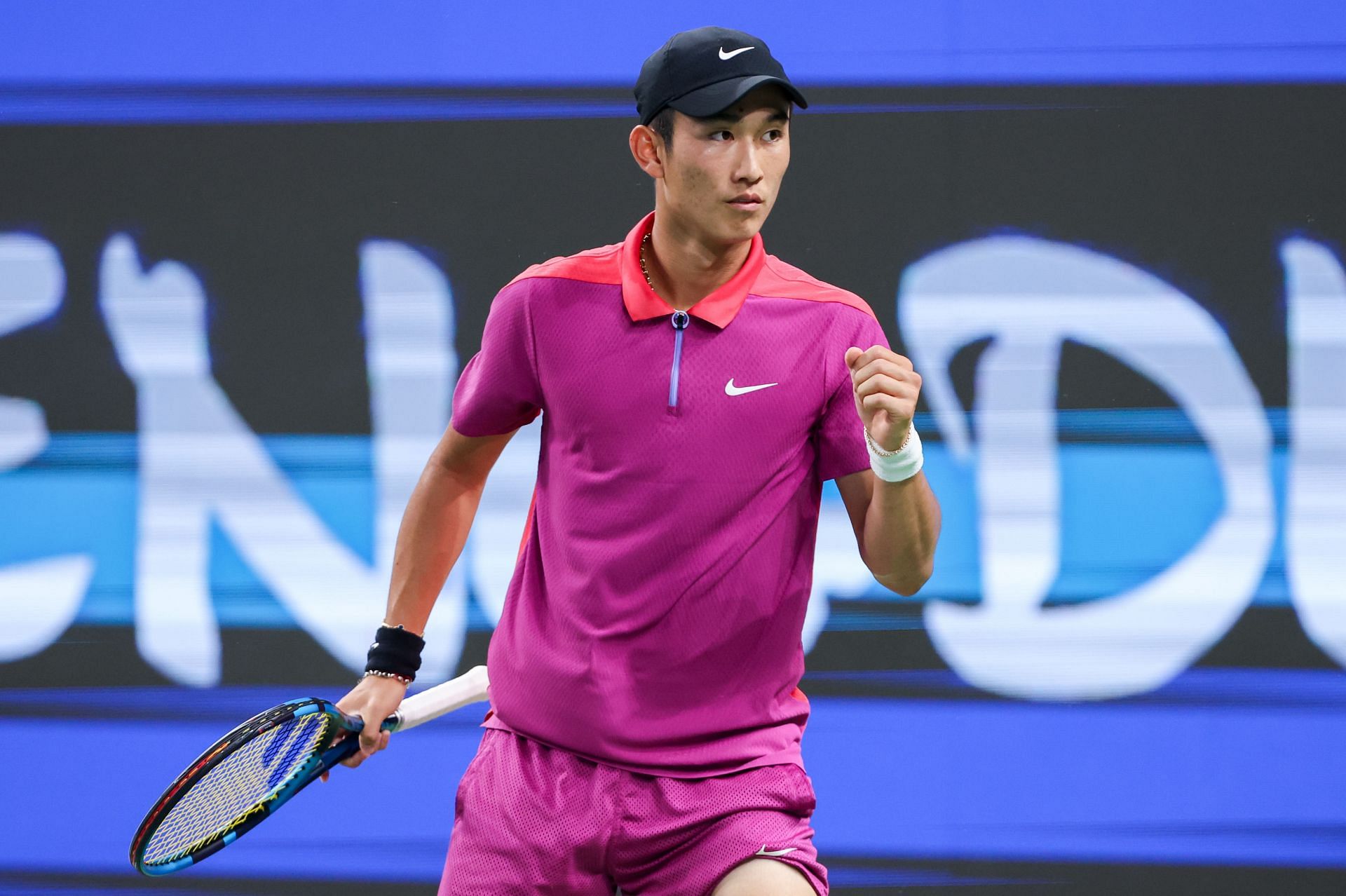 Shang Juncheng in action at the 2024 Chengdu Open (Picture: Getty)