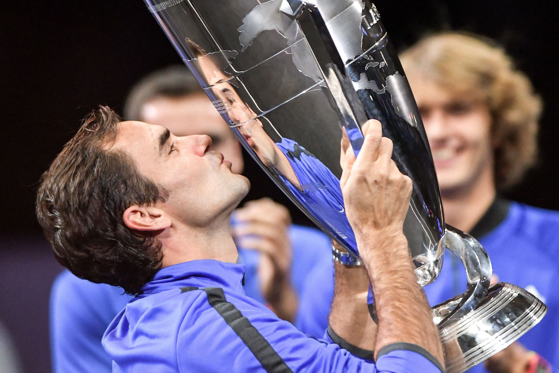 Roger Federer at the 2017 Laver Cup in Prague (Getty)