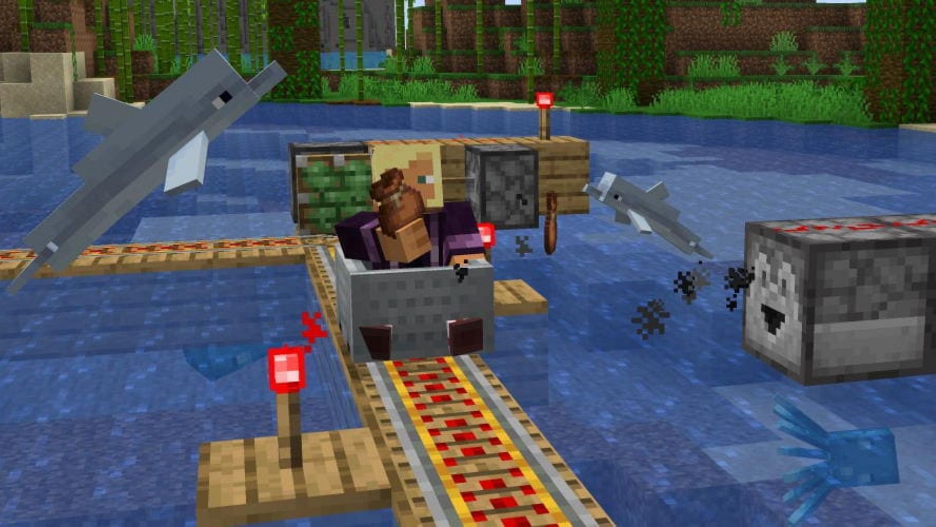 The minecarts in Minecraft have been improved (Image via Mojang Studios)