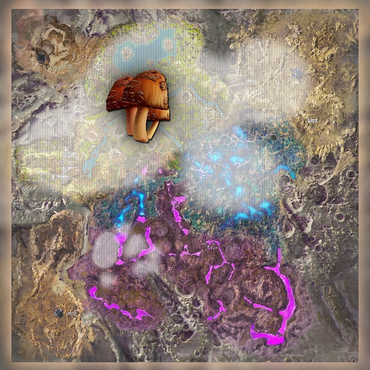 All Mushroom locations in ARK Aberration (Image via Studio Wildcard)