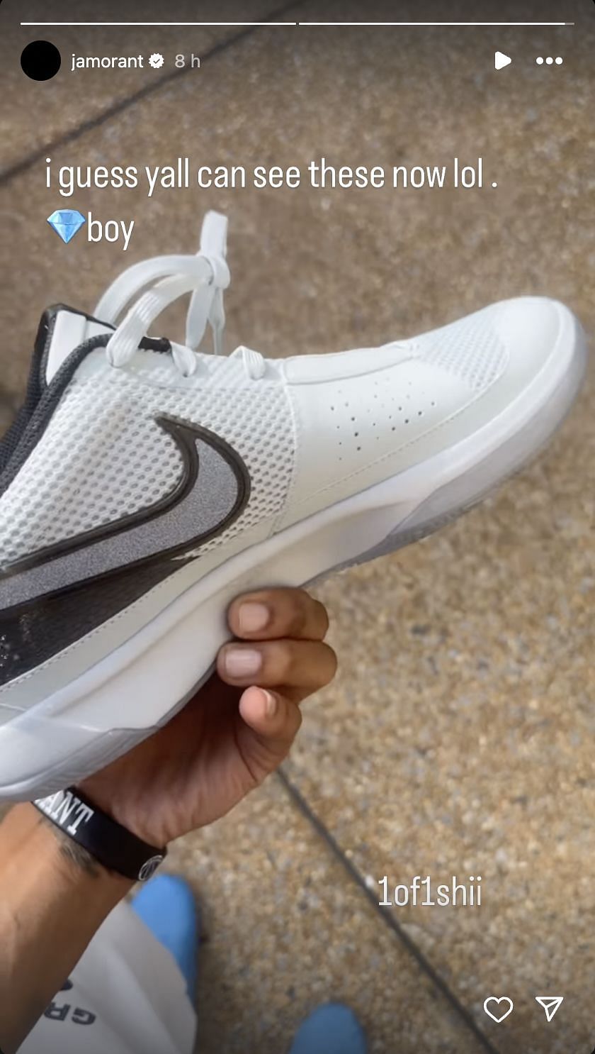 Ja Morant unveils signature &#039;Nike Ja 2&#039; shoes ahead of release (Image Source: @jamorant/Instagram)