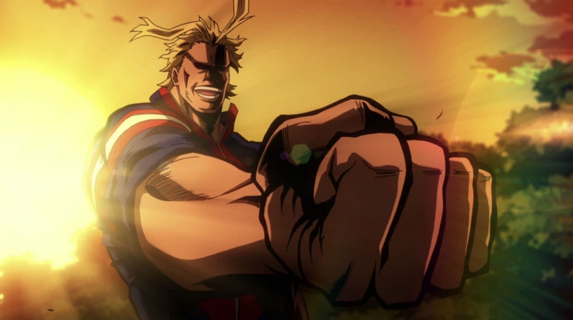 All Might as seen in anime (Image via Studio Bones)