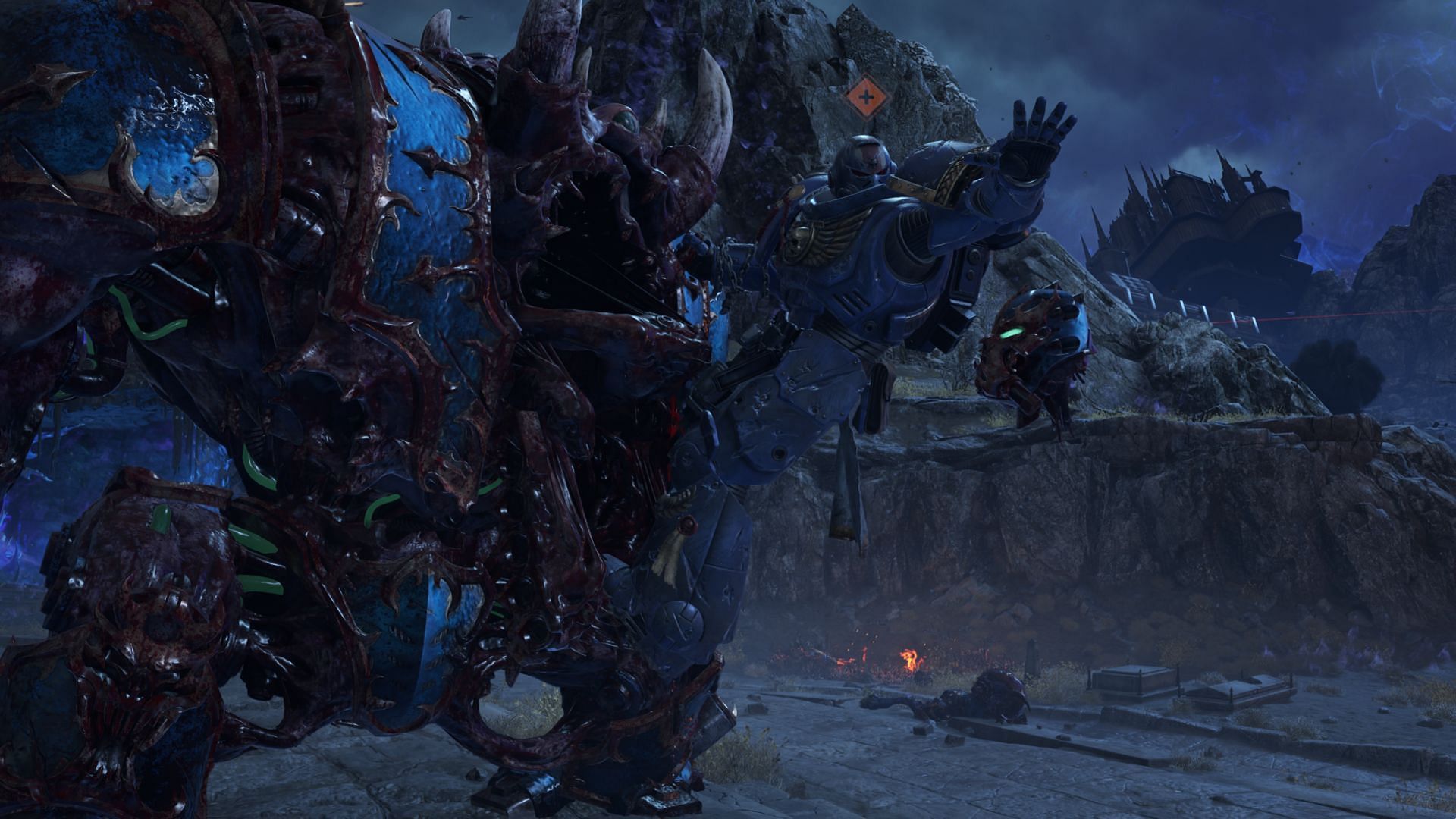 A helbrute without a head is rather dead (Image via Focus Entertainment)