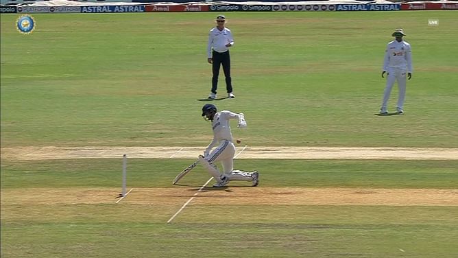 [In pictures] Akash Deep gets hit by a throw from Hasan Mahmud in IND vs BAN 2024 1st Test