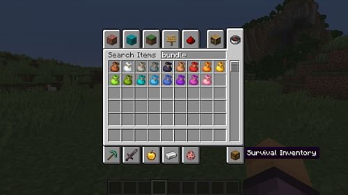 The bundles can be dyed (Image via Mojang Studios)