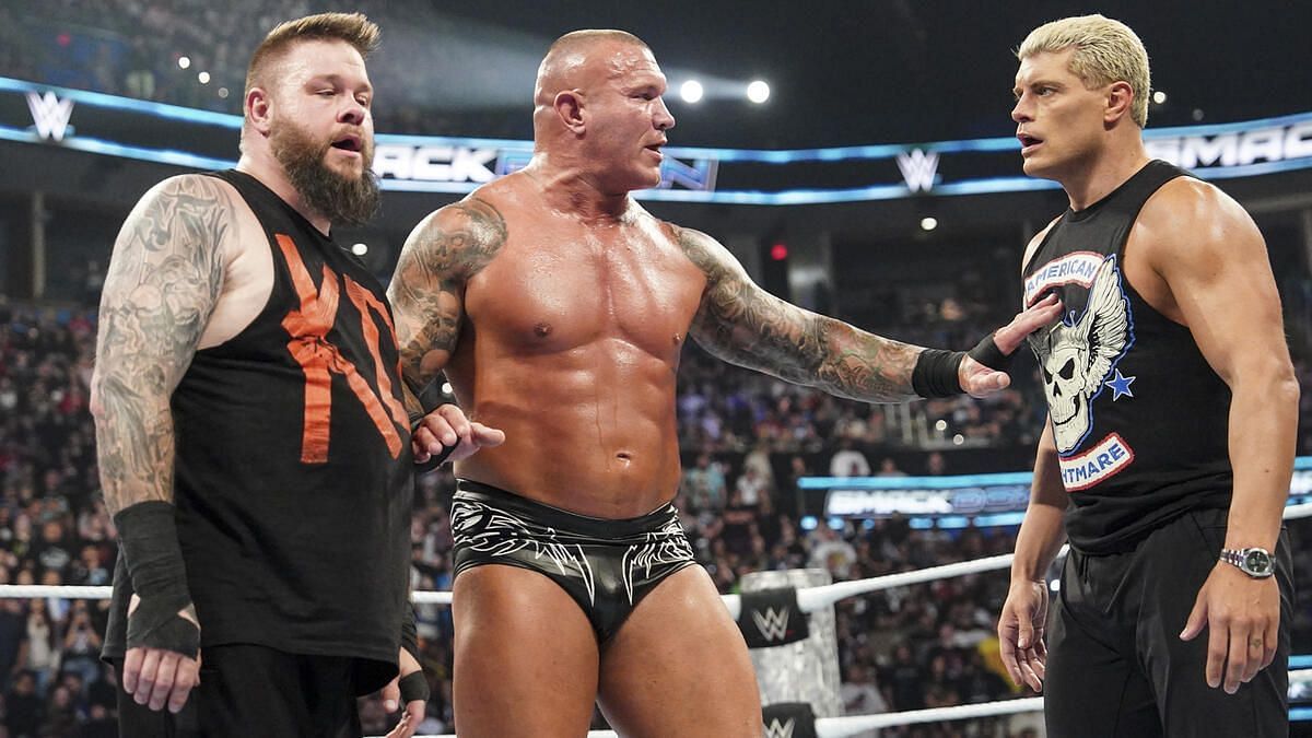 Kevin Owens, Randy Orton, and Cody Rhodes on SmackDown. [Image via WWE.com]