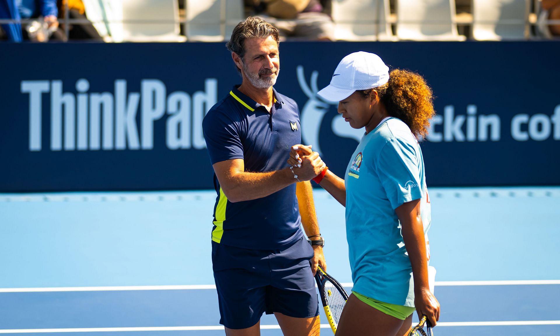 Naomi Osaka pictured with Patrick Mouratoglou at the 2024 China Open | Image Source: Getty