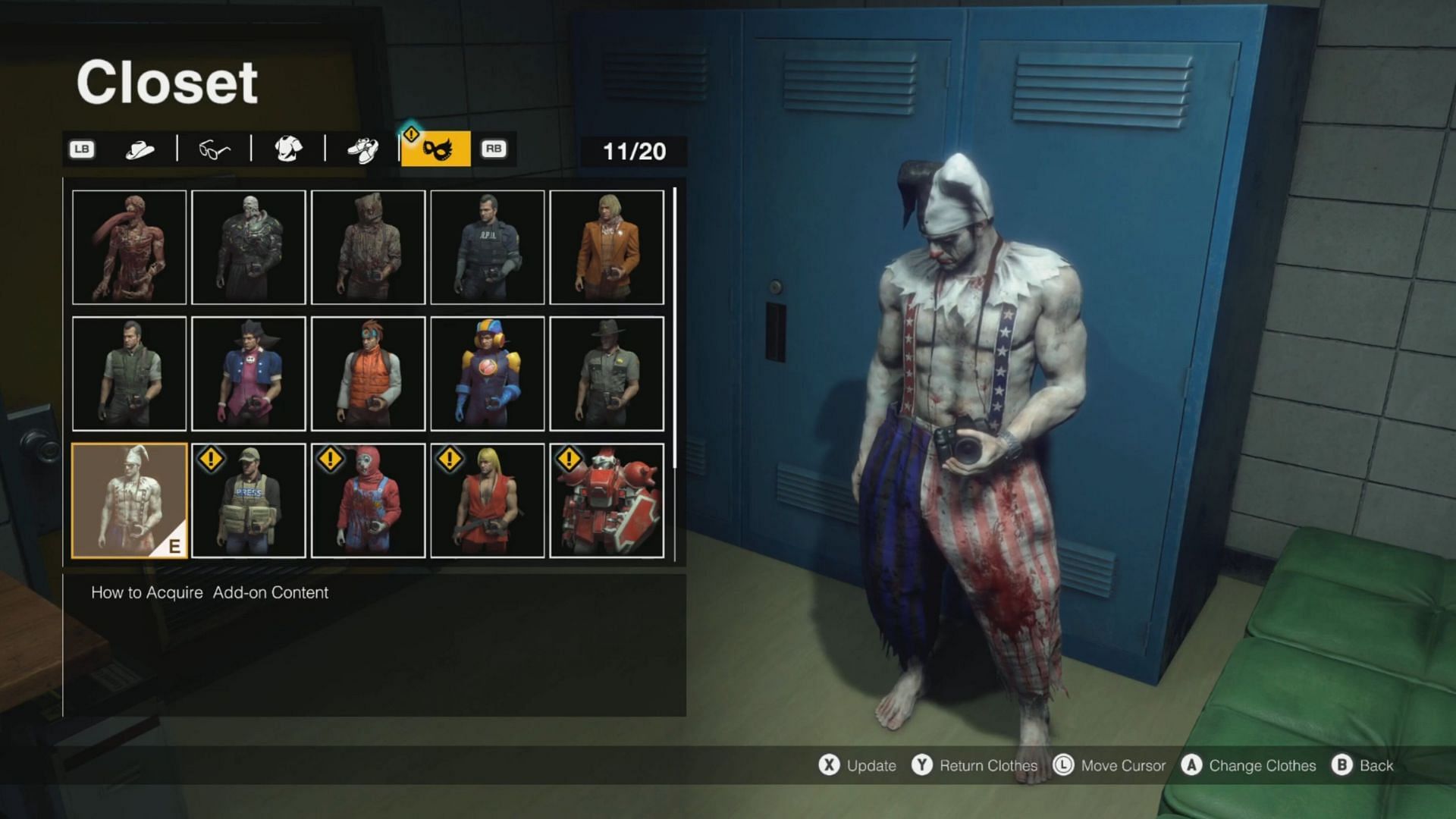 Clown&#039;s outfit in Dead Rising Deluxe Remaster (Image via Capcom)