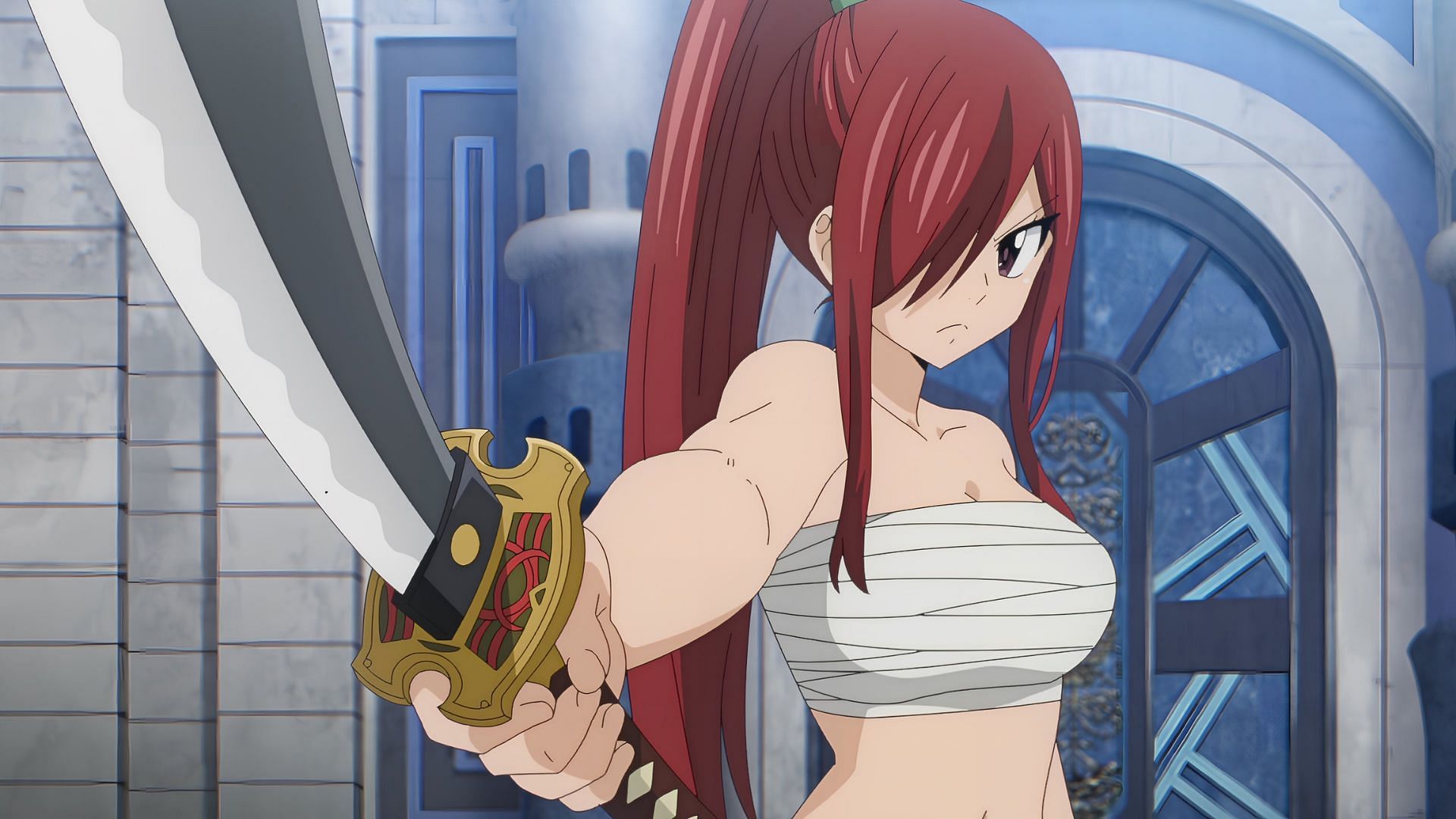 Erza, as shown in the anime (Image via J.C Staff)