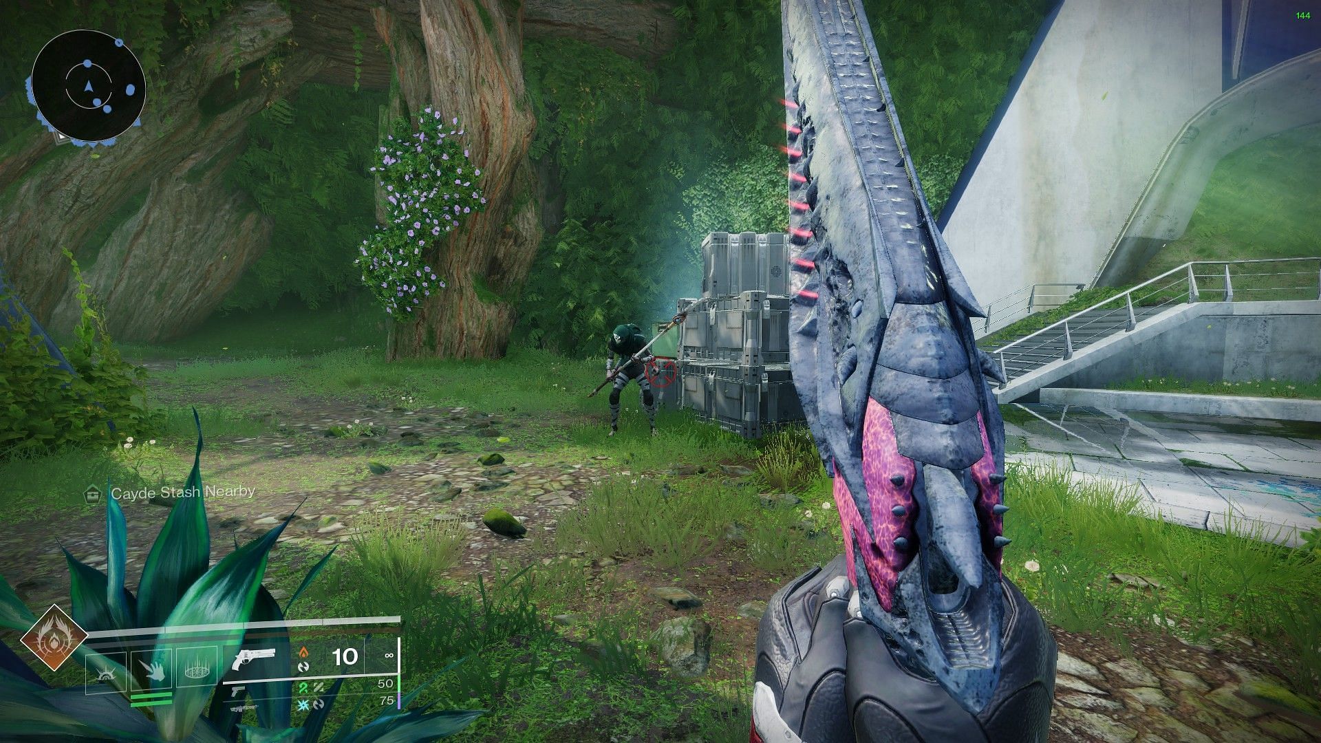 Stash behind a guarding Eliksni (Image via Bungie)