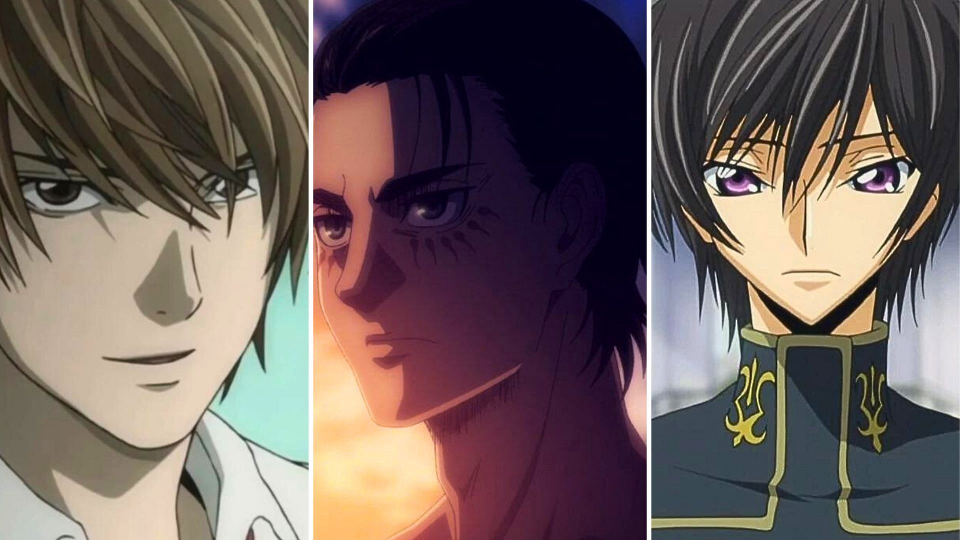 Death Note, Attack on Titan, Code Geass