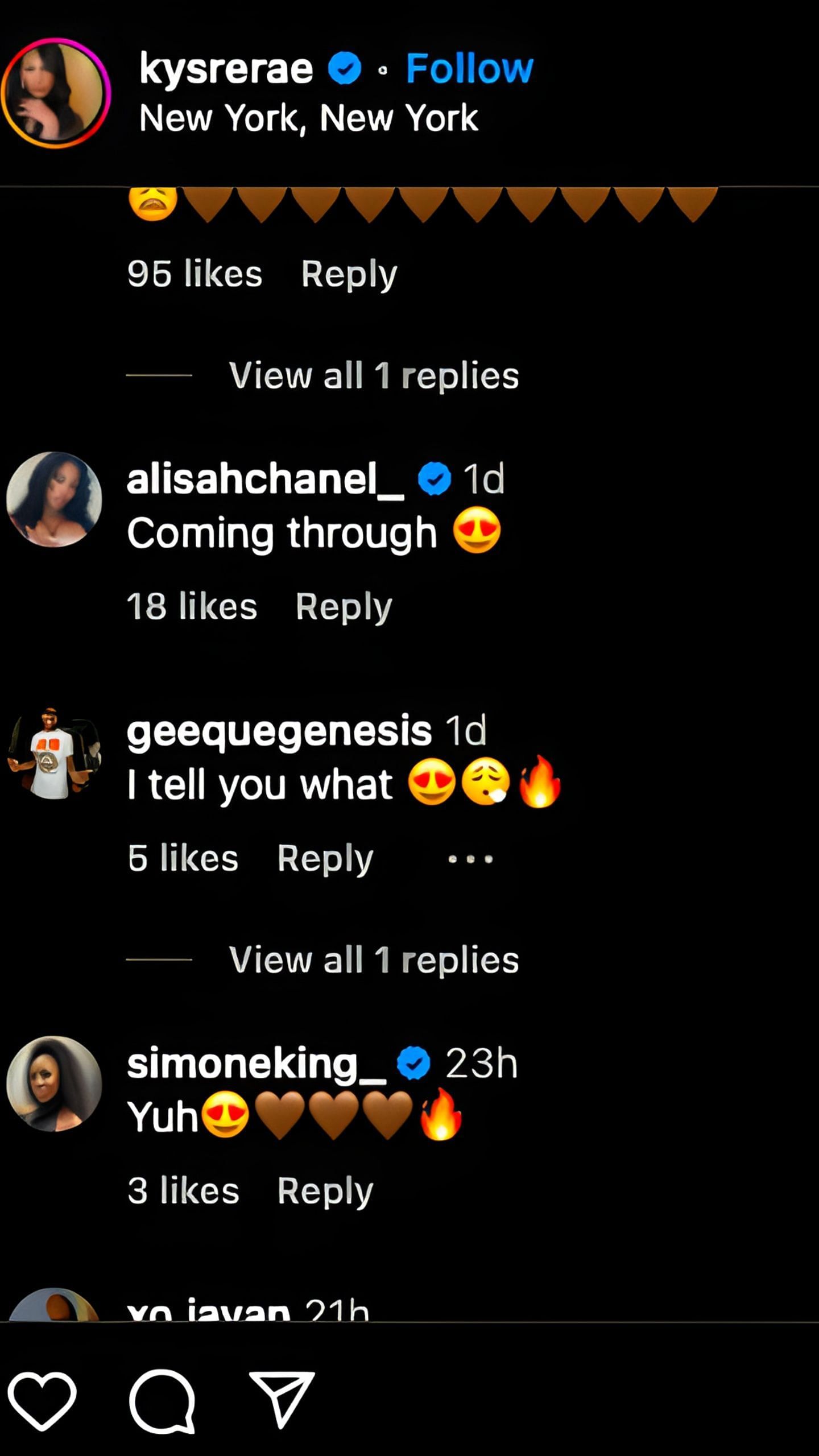 Alisah&#039;s commnet on Kysre&#039;s post