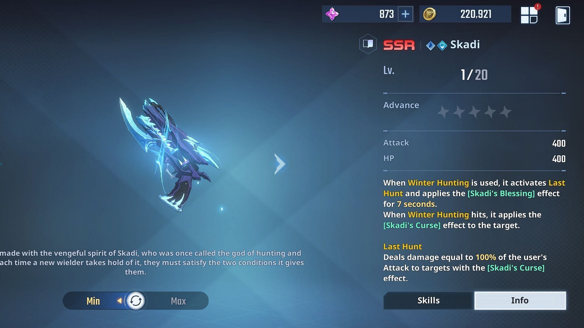 Skadi in Solo Leveling Arise. (Image via Netmarble)