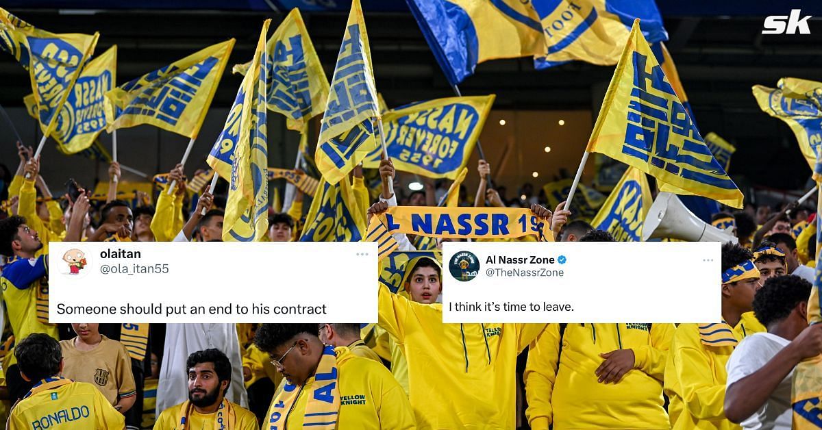 Al-Nassr fans reacted on X (Image Source: Getty, @ola_itan55/X, @TheNassrZone/X)