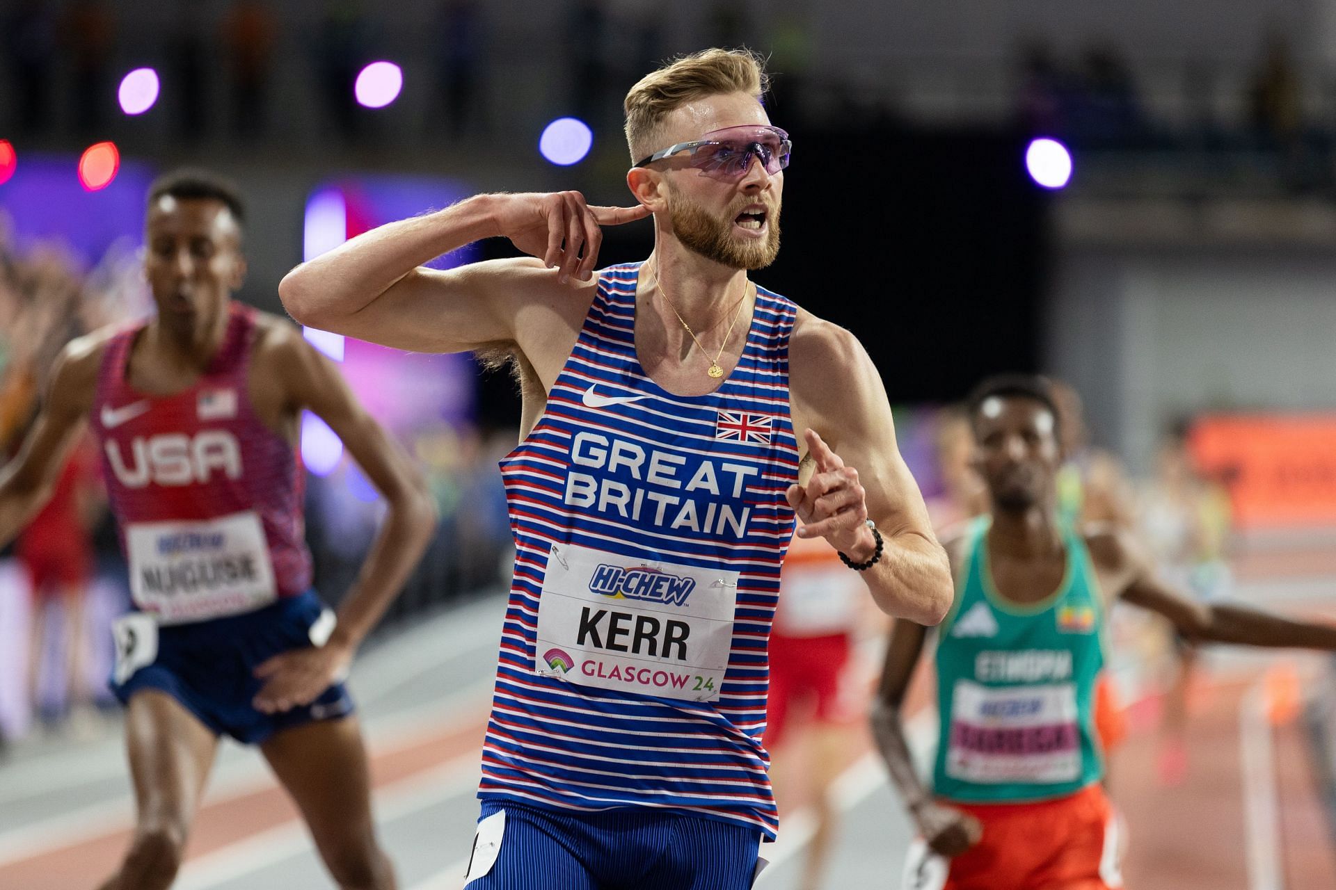 Kerr at the World Athletics Indoor Championships 2024 in Glasgow (Image via: Getty Images)