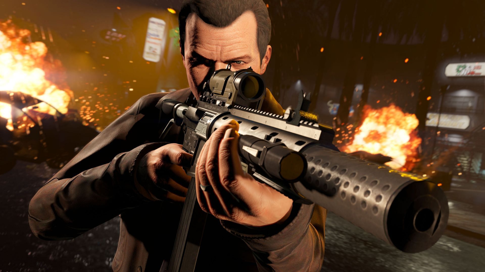 A promotional picture of the game featuring Michael De Santa (Image via Rockstar Games)