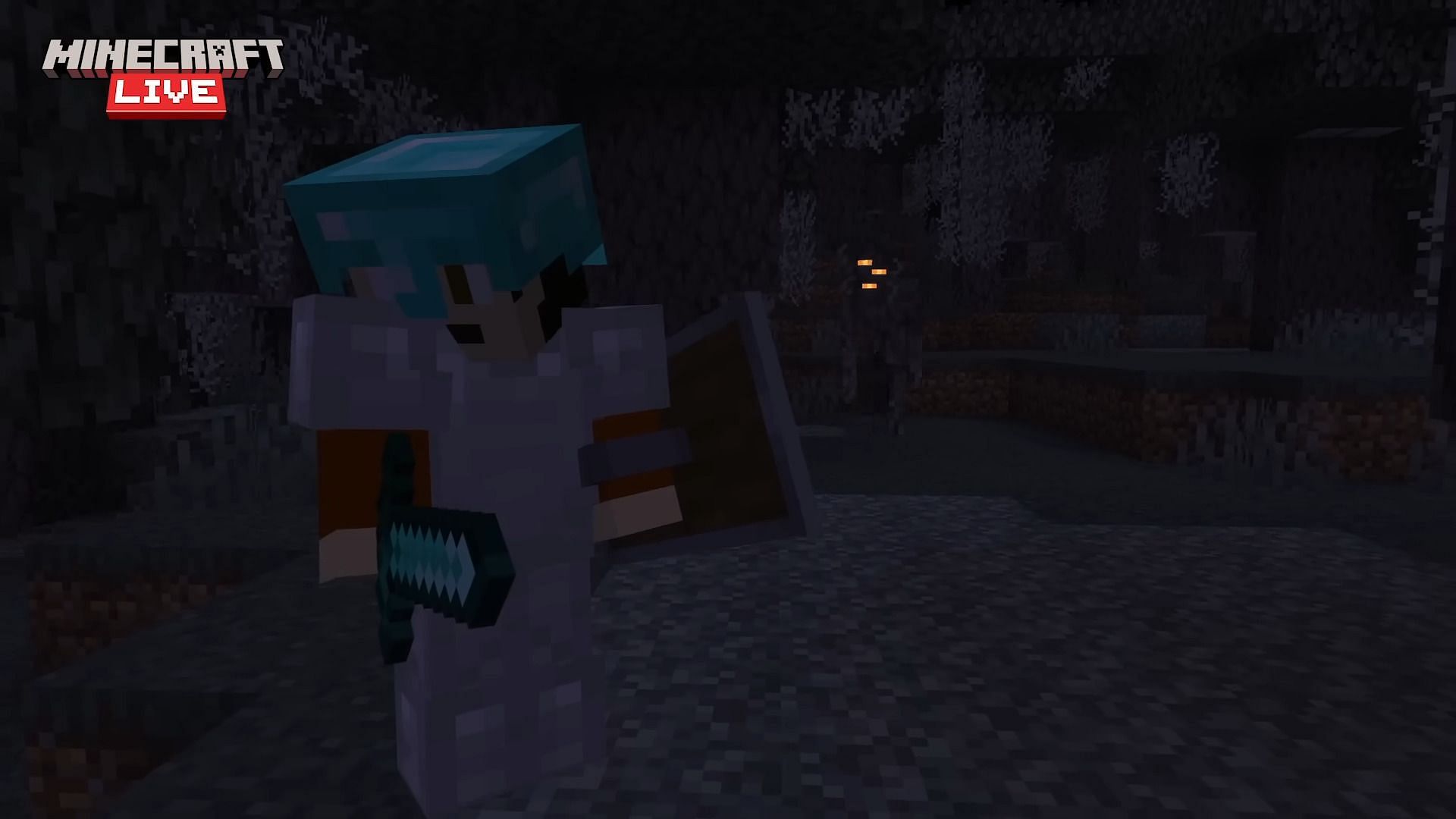 The creaking won&#039;t approach a Minecraft player who is looking at it (Image via Mojang)