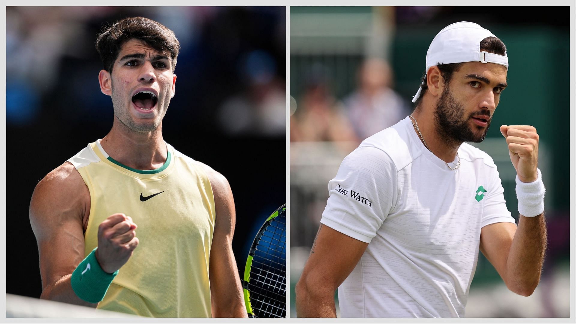 Davis Cup Day 2 results Ft. Carlos Alcaraz (L) and Matteo Berrettini (R), (Source: Getty Images)