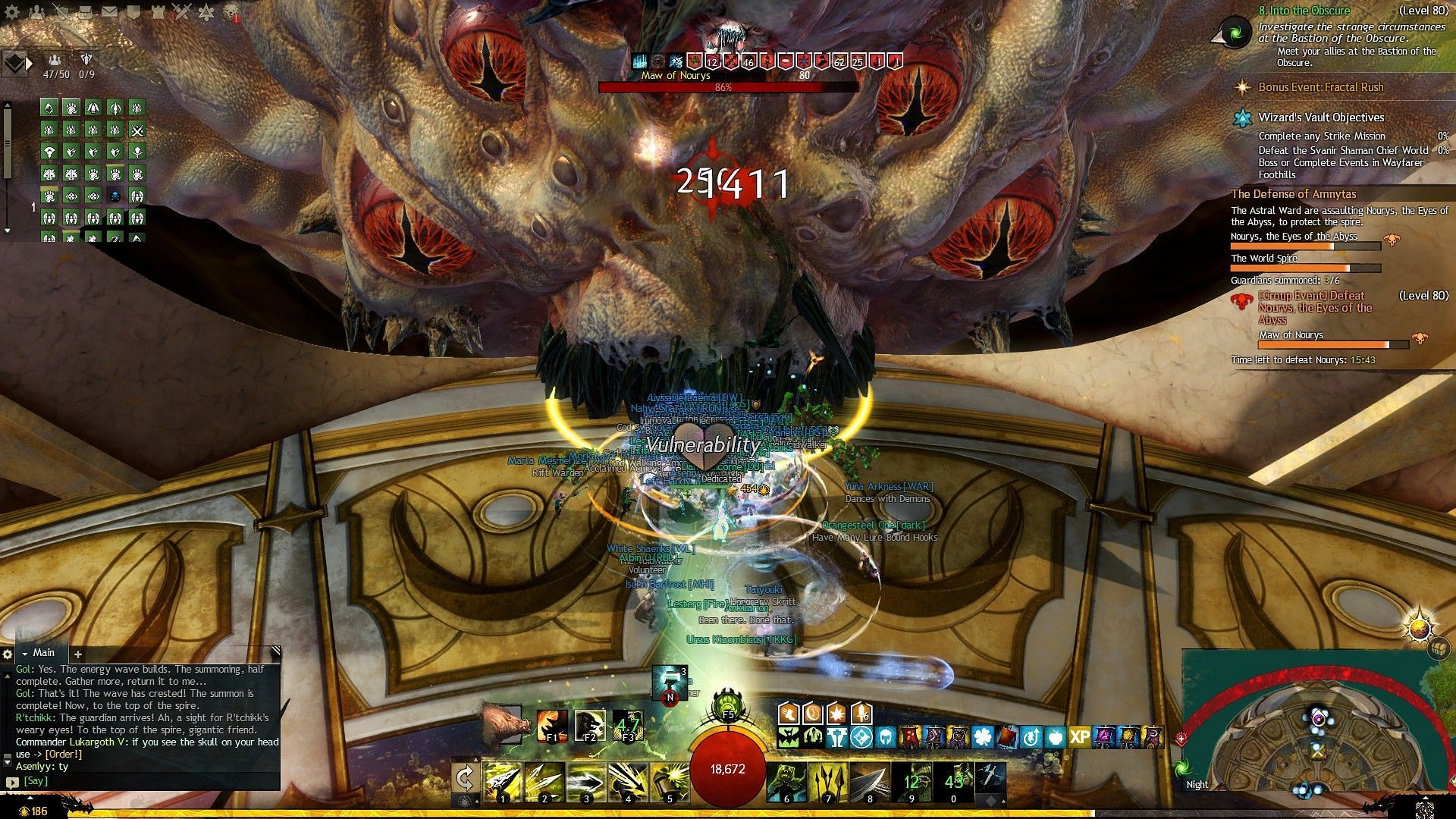 Quickness and Alacrity as boons against Amnytas World boss (Image via ArenaNet)