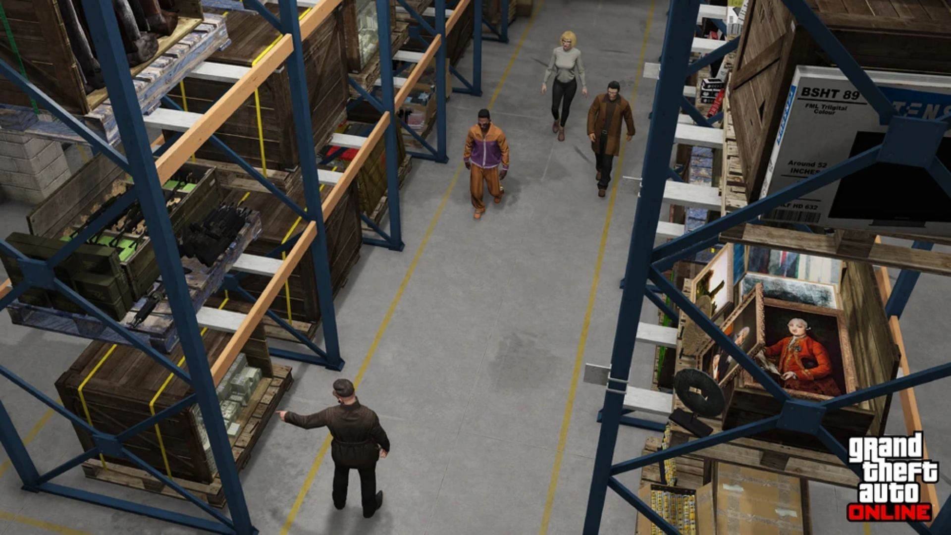 The overview of a Special Cargo Warehouse in Grand Theft Auto 5 Online (Image via Rockstar Games)