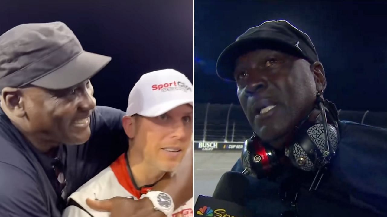 Michael Jordan relieved after NASCAR title win (Source: NASCAR X, Denny Hamlin IG)