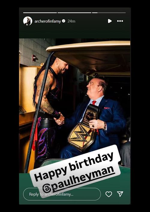 Damian Priest's Instagram Story