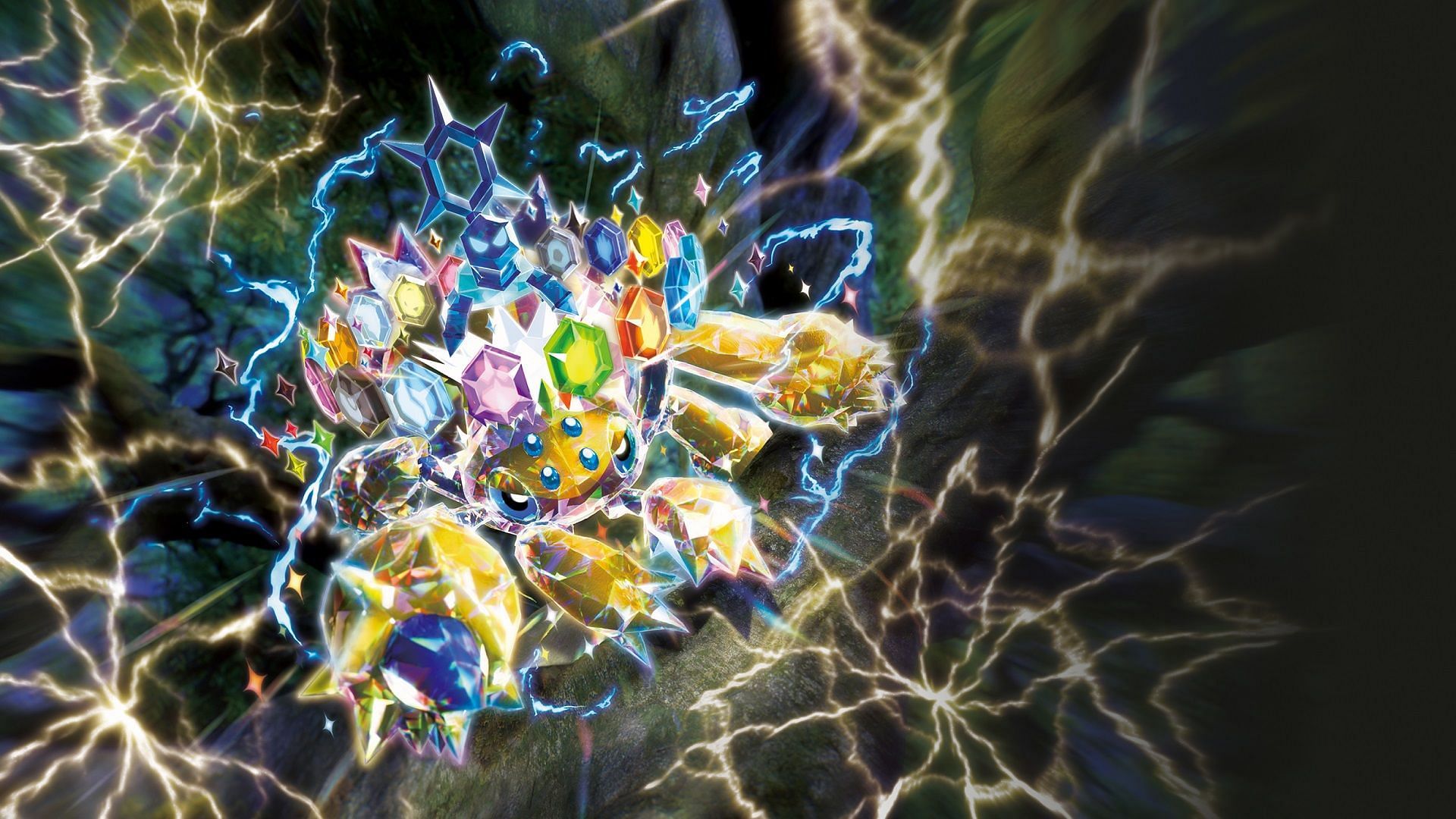 Terastallized Galvantula in the TCG&#039;s Stellar Crown expansion (Image via The Pokemon Company)