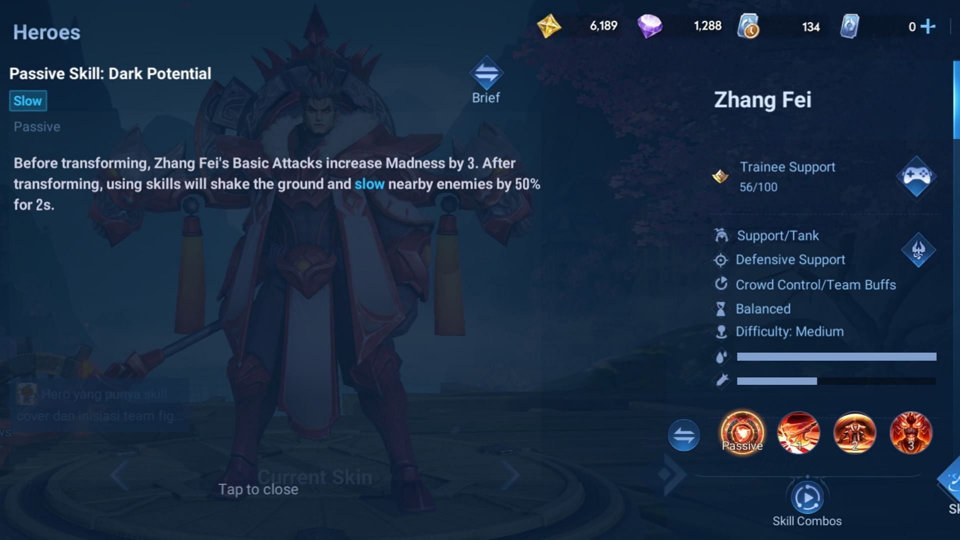 Zhang Fei&#039;s Passive effect. (Image via Level Infinite)