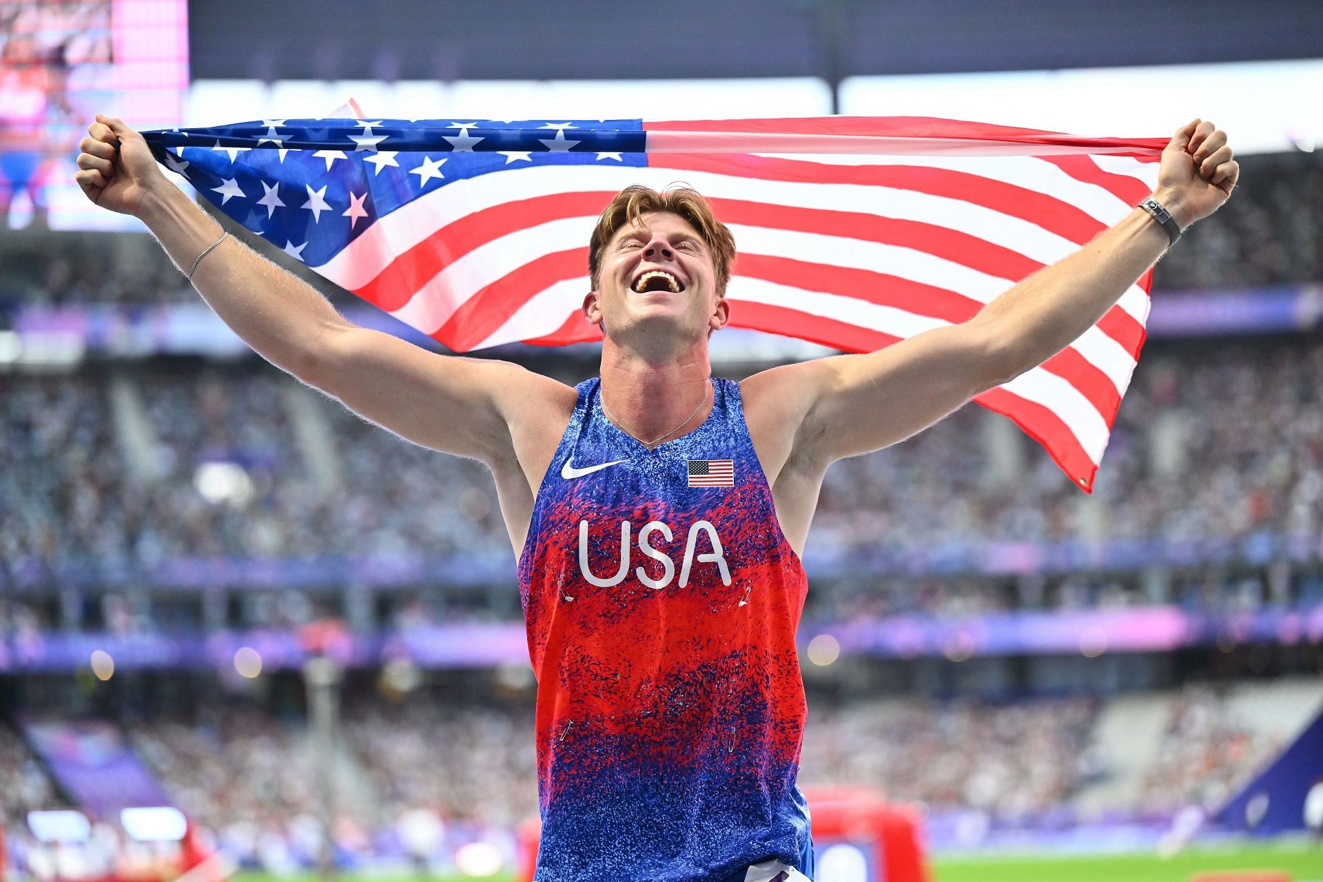 Hunter Woodhall at the Paris Paralympics 2024 (Photo via Getty Images)