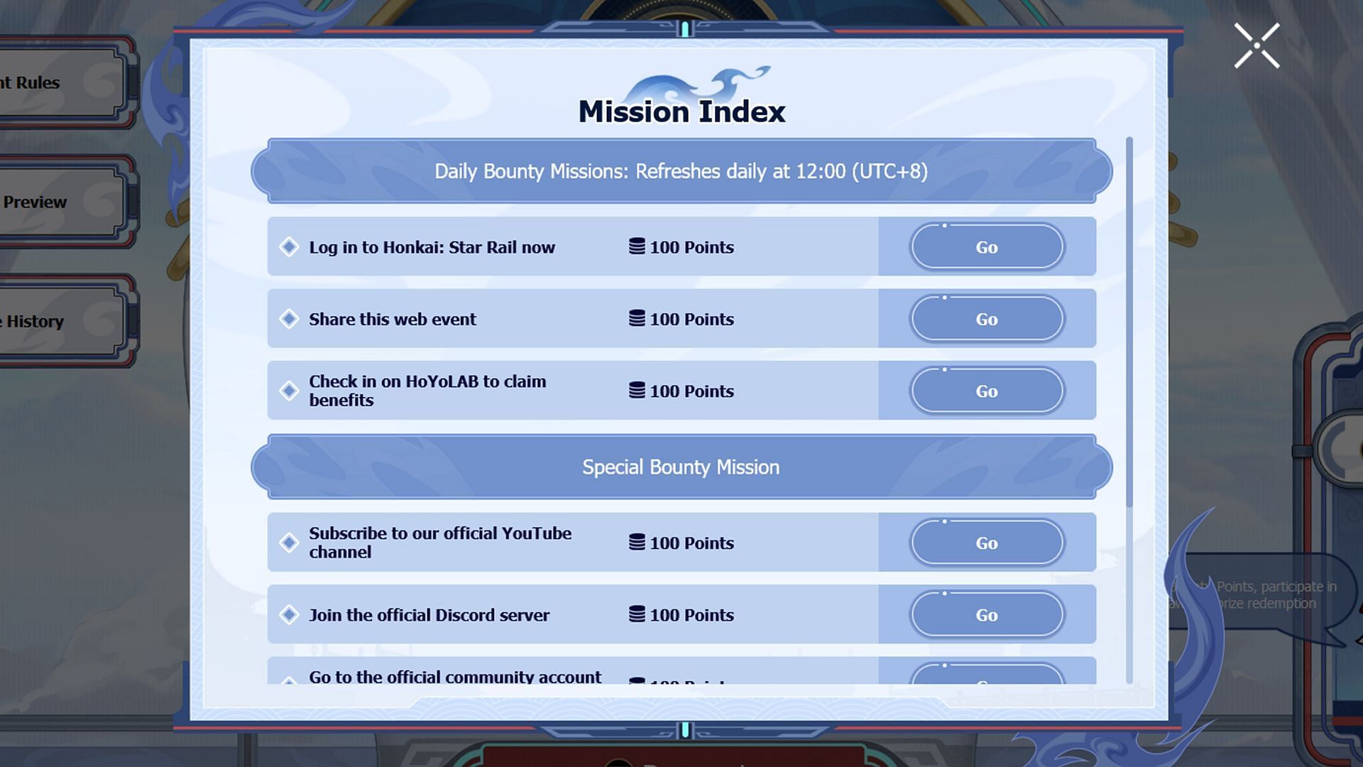 Complete Bounty Missions to gain Bounty Points (Image via HoYoverse)